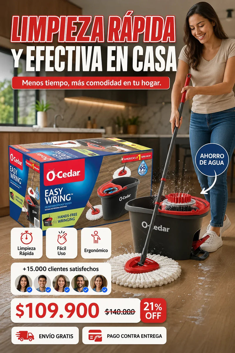 Trapero Mopa + balde O-Cedar